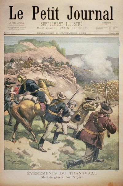 Události v Transvaalu: Smrt búrského generála Viljoena, přední strana Le Petit Journal, 5. listopadu 1899 od Eugene Damblans