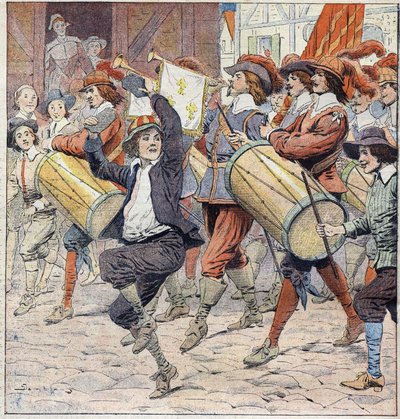 Ilustrace k filmu "Vint ans apres" (Dvacet let poté) od Eugene Damblans