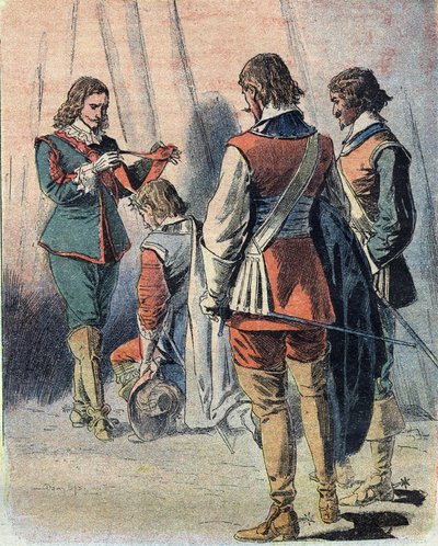 Ilustrace k filmu "Vint ans apres" (Dvacet let poté) od Eugene Damblans