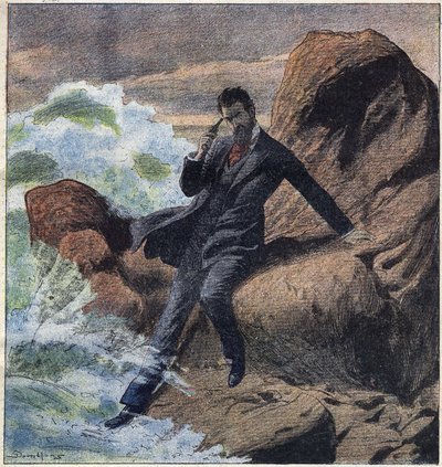 Ilustrace k románu Daniela Lesueura "Maska lásky" od Eugene Damblans