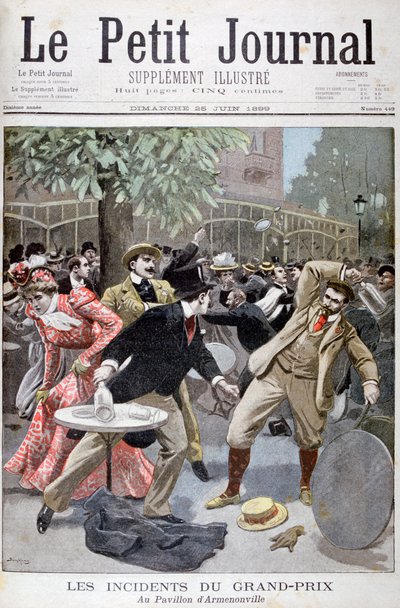 Incident na Grand-Prix, pavilon dArmenonville, Francie, 1899. od Eugene Damblans