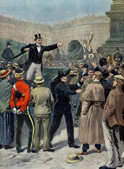 Mírová demonstrace během búrské války, Londýn od Eugene Damblans