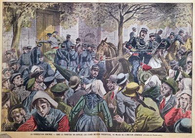Vyhnání kněží z jejich presbyteria ve Finistere, Bretaň, ilustrace z časopisu 