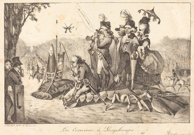 Raci v Longchamps, 1822. Tvůrci: Eugene Delacroix, Charles Etienne Pierre Motte. od Eugene Delacroix, Charles Etienne Pierre Motte