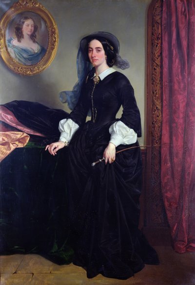Portrét Marie Deveria, 1856 od Eugene Deveria