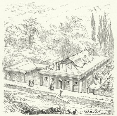 Starověké asyrské obydlí od Eugene Emmanuel after Viollet le Duc