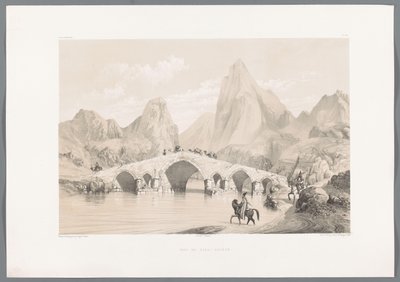 Most Pol-e Dokhtar Pont du Kizil-Hauzen (název na objektu) Perské krajiny (název série) Perse modern (název série) od Eugene Flandin