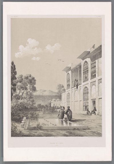 Pohled do zahrady Argu od Karima Khana Palais de l