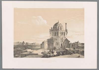 Mešita Shah Khoda v Soltaniyeh Mešita Chah-Khodah-Bendèh à Sultânyèn (název na objektu) Perské krajiny (název série) Perse moderne (název série) od Eugene Flandin