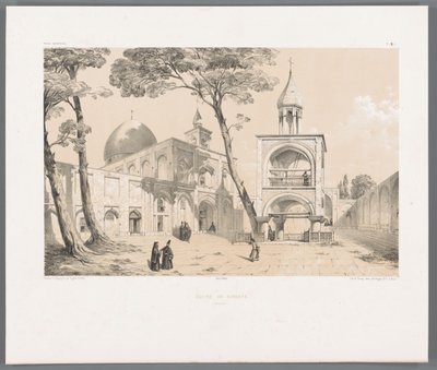 Katedrála Vank v Isfahánu Eglise de Djoulfa Ispahan (název na objektu) Perské krajiny (název série) Perse modern (název série) od Eugene Flandin