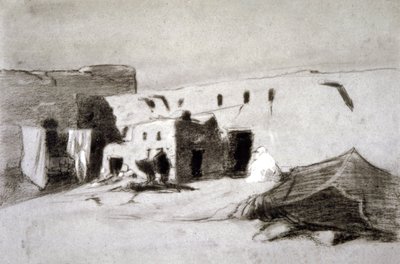 Vesnice v Sahelu od Eugène Fromentin