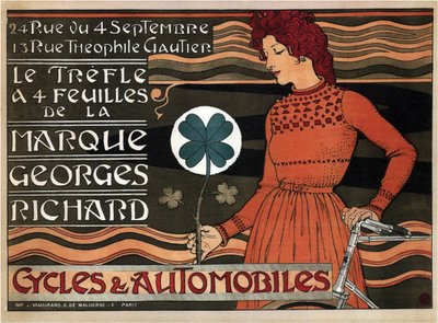 Jízdní kola a auta Georges Richard, 1899 od Eugene Grasset
