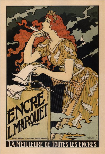 Plakát Ink L. Marquet, 1892 od Eugene Grasset