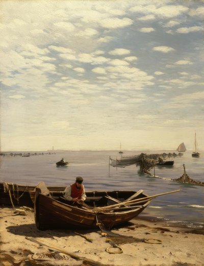 E. Dücker, pláž u Baltského moře od Eugene Gustav Dücker
