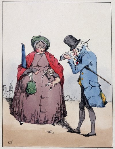 Couple de bourgeois, Jardin du Luxembourg - v „“Souvenirs d