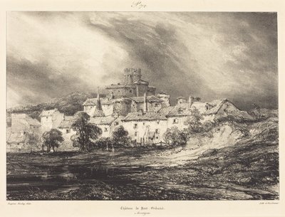 Zámek Pont-Gibaud od Eugene Isabey