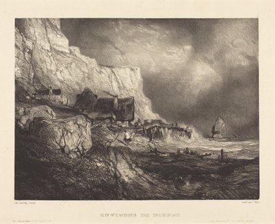 Okolí Dieppe od Eugene Isabey