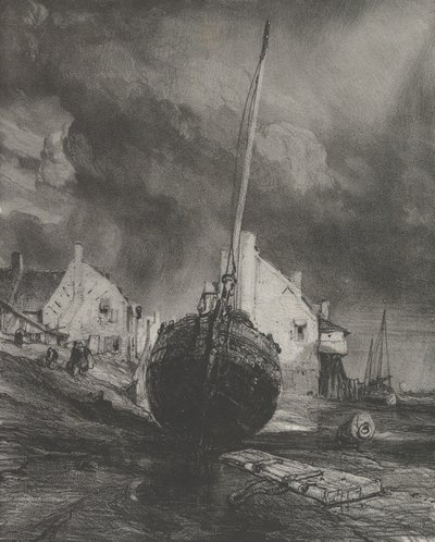 Vzpomínka na Saint-Valéry-sur-Somme, 1833. od Eugene Isabey
