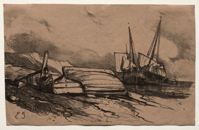 Six Marines: Cover, A Strike, 1833. od Eugene Isabey