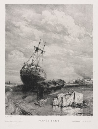 Six Marines: Low Tide, 1833. od Eugene Isabey