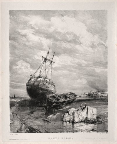 Six Marines: Low Tide, 1833. od Eugene Isabey