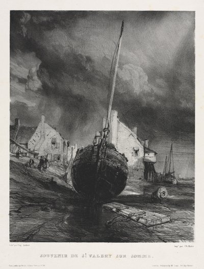 Šest mariňáků: Suvenýr Saint Valéry sur Somme od Eugene Isabey