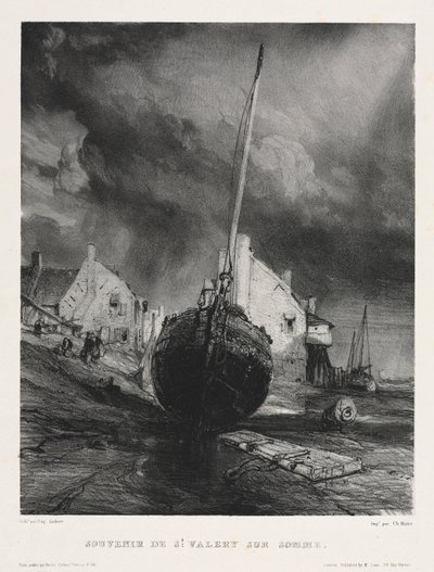 Šest mariňáků: Suvenýr Saint Valéry sur Somme od Eugene Isabey