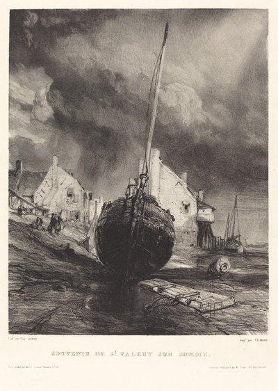 Suvenýr St. Valéry sur Somme od Eugene Isabey