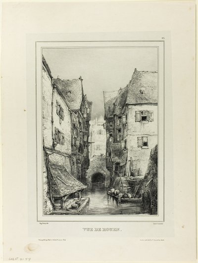 Pohled na Rouen od Eugene Isabey