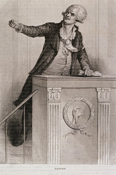 Portrét Georgese Jacquese Dantona (1759-94) (rytina) od Eugene Joseph Viollat