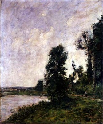 Podél Touques, kolem 1890-91 (olej na plátně) od Eugene Louis Boudin