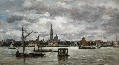 Antverpy Šelda od Eugene Louis Boudin
