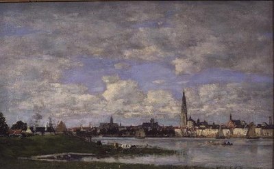 Antverpy z cípu Flander (olej na plátně) od Eugene Louis Boudin