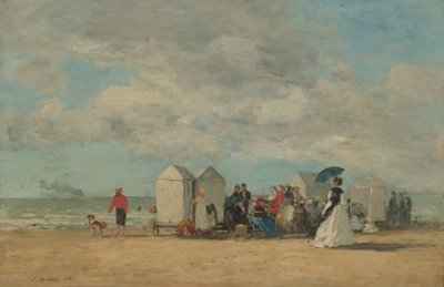 Plážová scéna od Eugene Louis Boudin