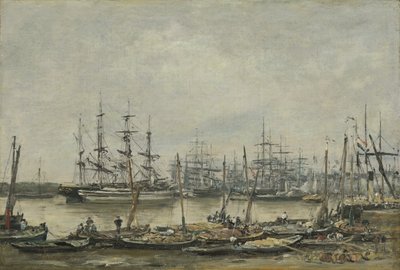 Bordeaux, nábřeží, 1874 od Eugene Louis Boudin