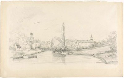 Scéna kanálu poblíž Bruselu od Eugene Louis Boudin