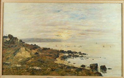 Cliffs at Benerville, Sunset, 1897 od Eugene Louis Boudin