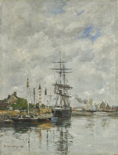 Deauville, povodí lodí, 1887 od Eugene Louis Boudin