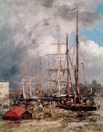 Fecamp, Rybáři sledě, 1892-94 od Eugene Louis Boudin