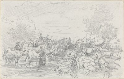 Stáda přes potok, 1877. od Eugene Louis Boudin