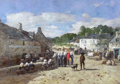 La Fete, kolem roku 1865 od Eugene Louis Boudin