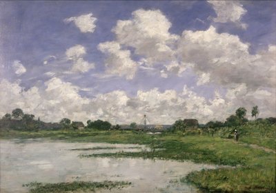 Krajina, řeka Touques, 1891 od Eugene Louis Boudin