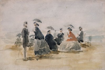 Les Crinolines, 1865 od Eugene Louis Boudin