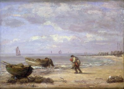 Odliv poblíž Honfleuru od Eugene Louis Boudin