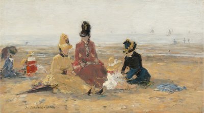 Na pláži, Trouville, 1887. od Eugene Louis Boudin