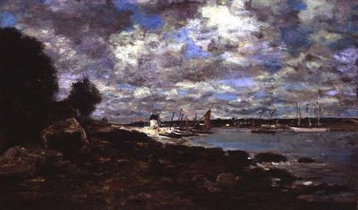 Plougastel-Daoulas (olej na plátně) od Eugene Louis Boudin