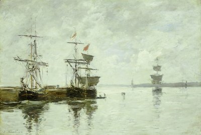Přístavní scéna, kolem roku 1880 od Eugene Louis Boudin