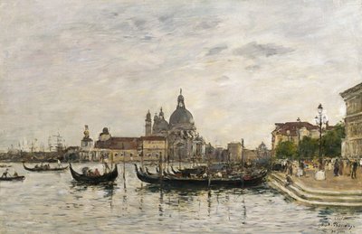 Santa Maria della Salute a Dogana, Benátky od Eugene Louis Boudin