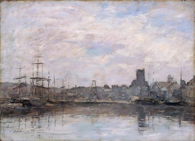 „Zářijové ráno: Přístav Fecamp“, 1880 od Eugene Louis Boudin