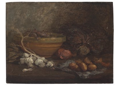 Zátiší s cibulí, c.1853-56 od Eugene Louis Boudin
